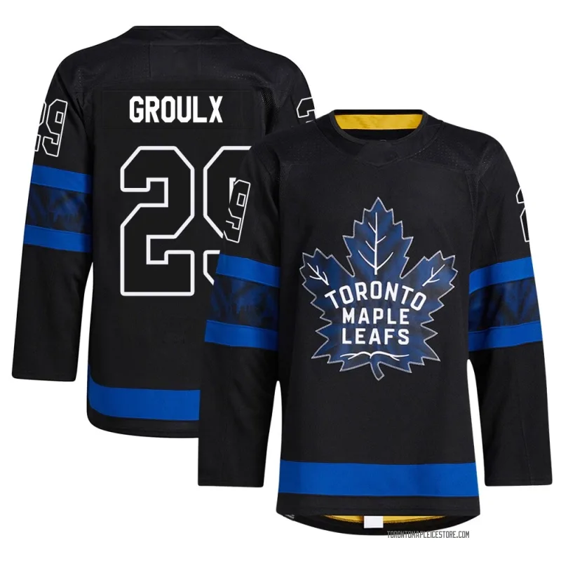 Black Men's Bo Groulx Toronto Maple Leafs Authentic Alternate Jersey