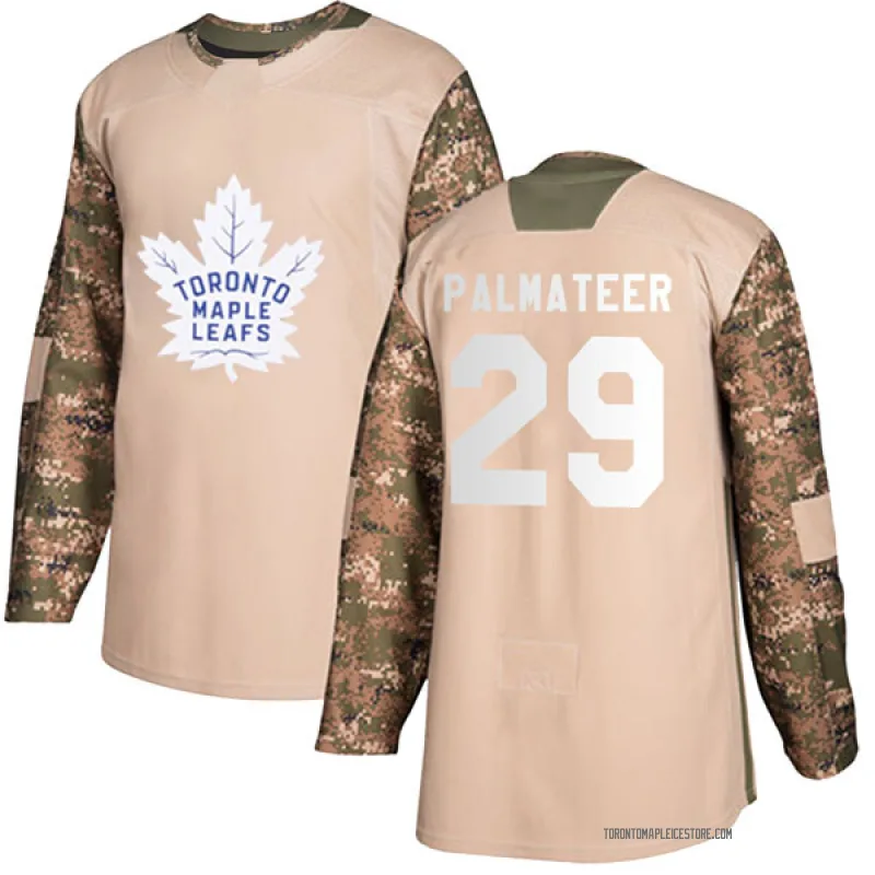 Camo Men's Mike Palmateer Toronto Maple Leafs Authentic Veterans Day Practice Jersey