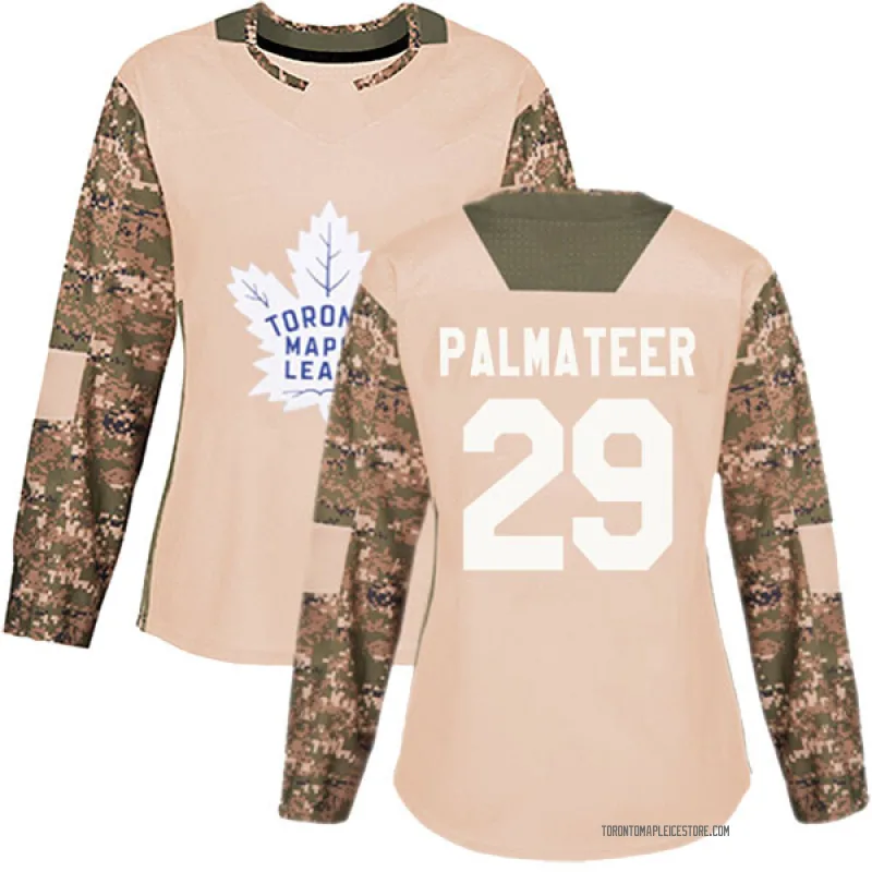 Camo Women's Mike Palmateer Toronto Maple Leafs Authentic Veterans Day Practice Jersey
