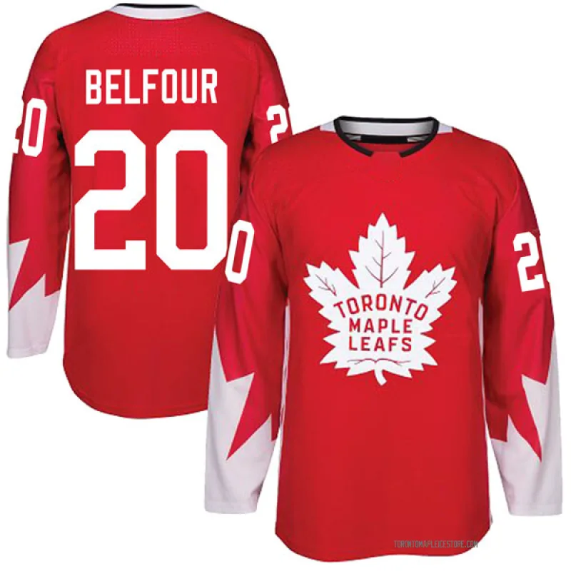 Red Men's Ed Belfour Toronto Maple Leafs Authentic Alternate Jersey